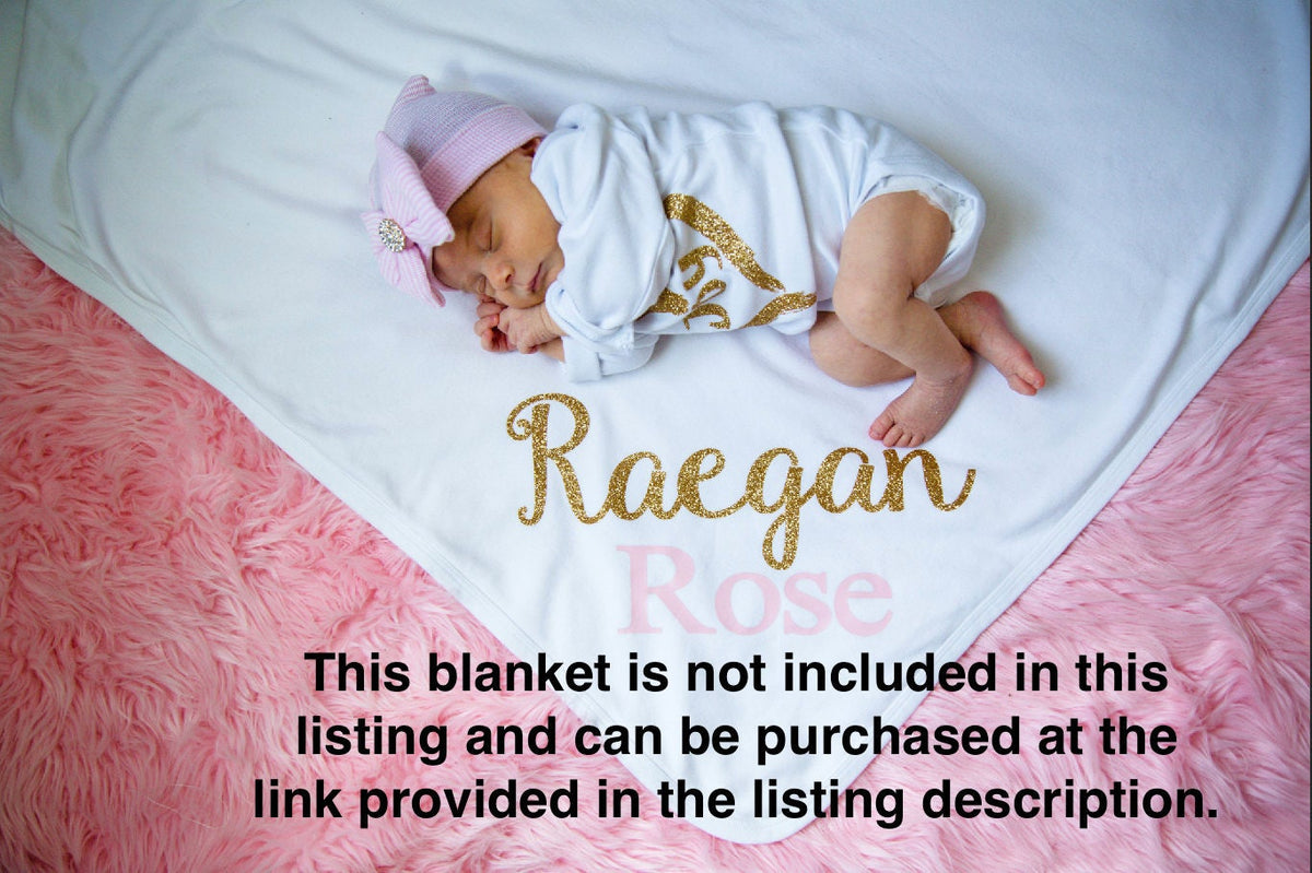 Personalized Newborn Girl Outfit: Hello World Baby Clothes Set
