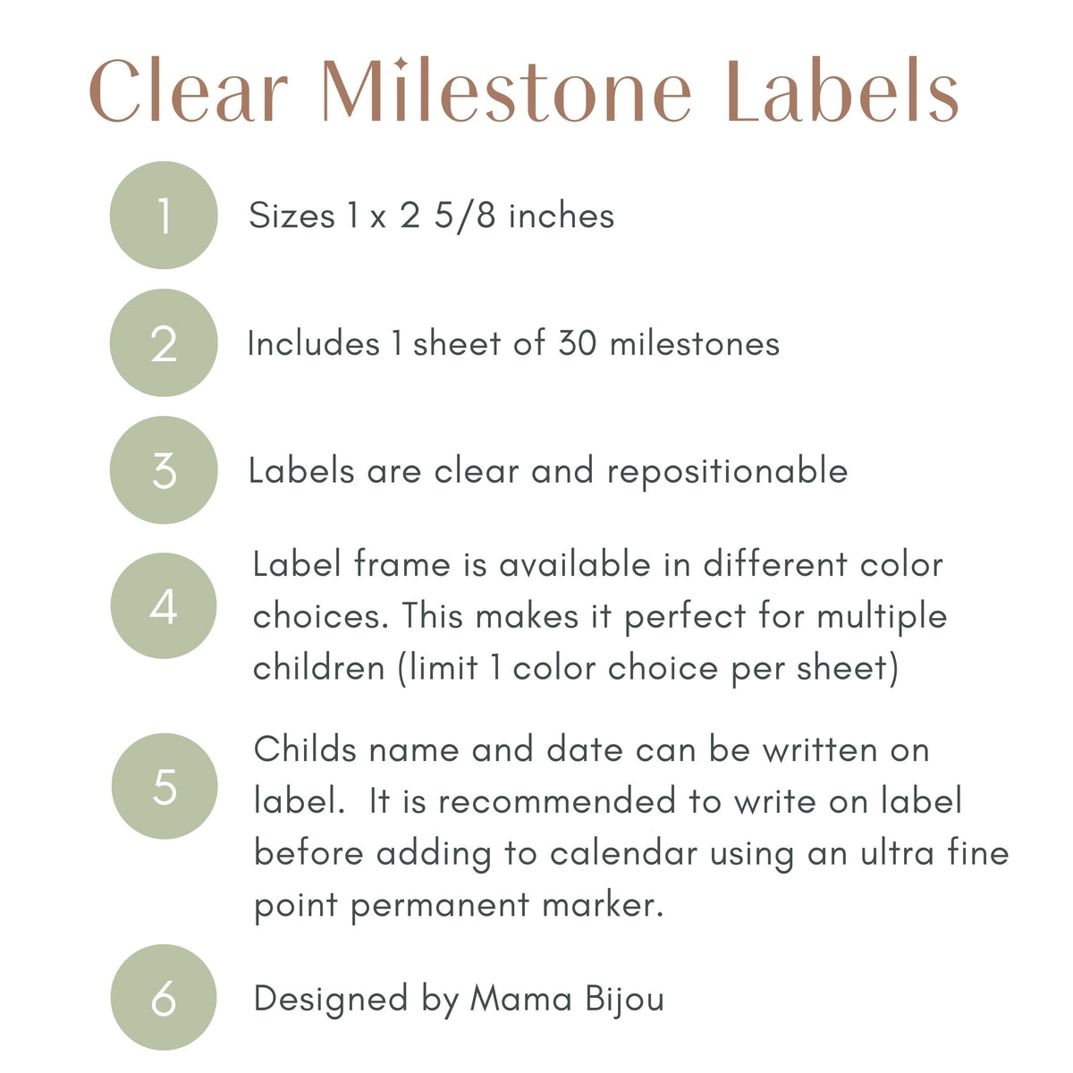 Milestone Growth Chart Labels – Personalized Nursery Decor, Kids Room Wall Art, Baby Milestones, Baby Shower Gift, New Baby Gift