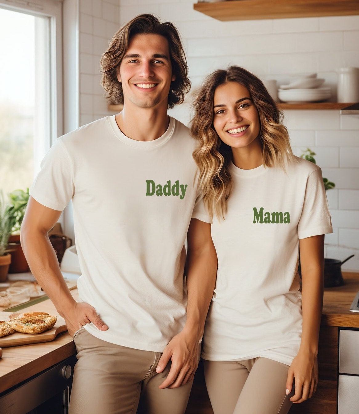 Personalized Brother Shirt: Olive Green Matching Family Outfit