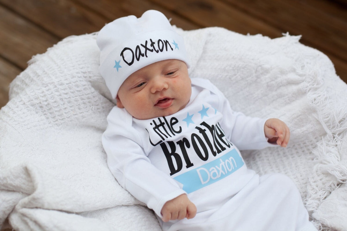 Little Brother Outfit: Personalized Baby Bodysuit, Sibling Shirt