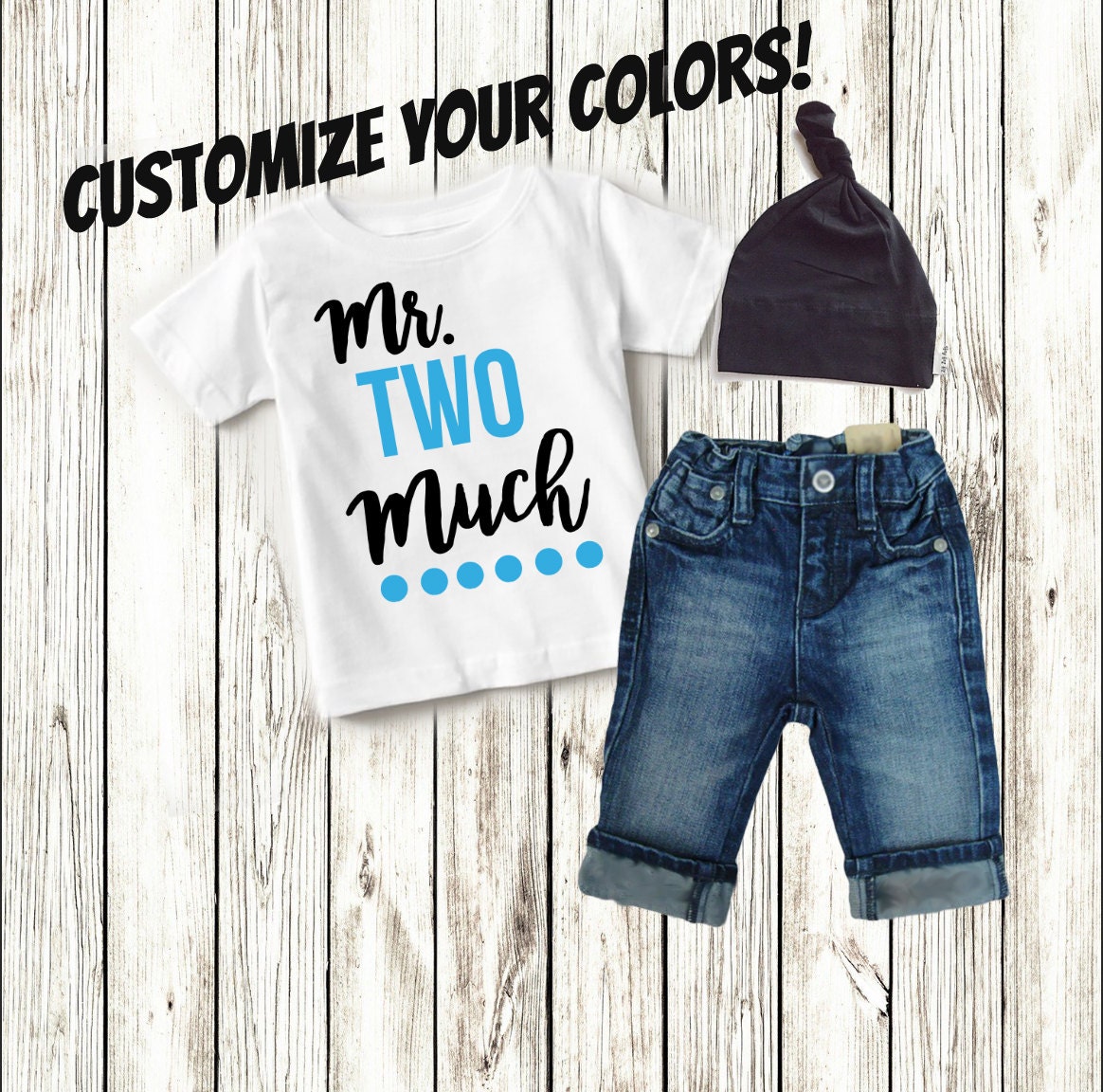 Mr. Two Much Birthday Shirt Boy - Second Birthday Outfit