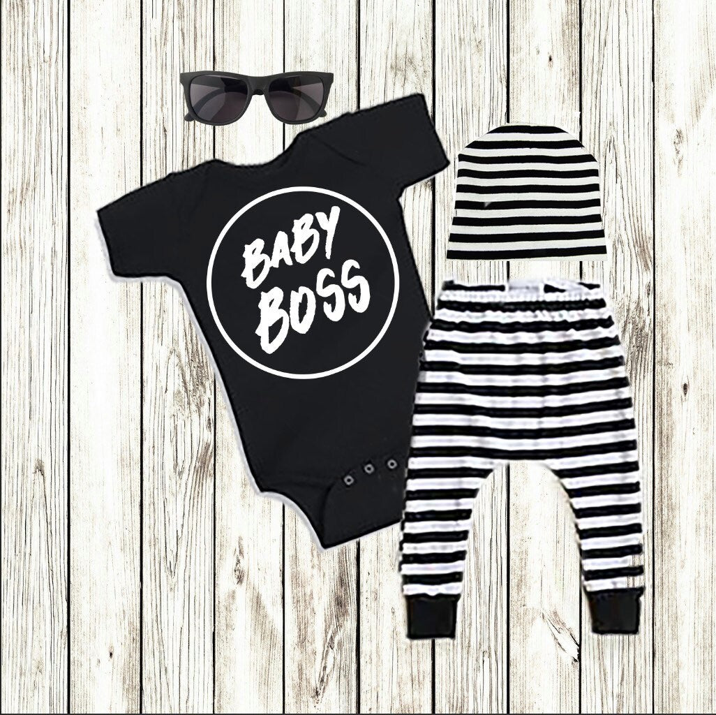 Baby Boss Shirt: Trendy Baby Boy Clothes, Hipster Tee