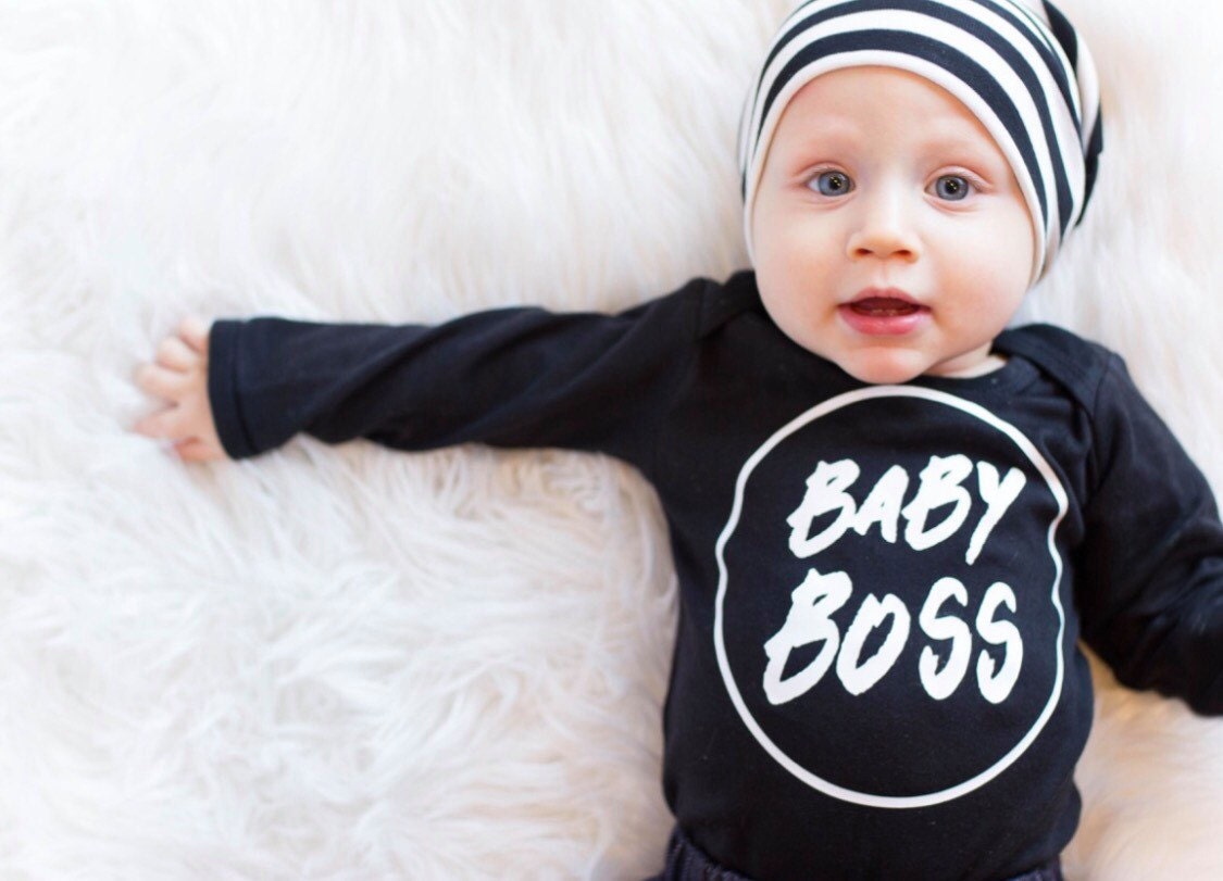 Baby Boss Shirt: Trendy Baby Boy Clothes, Hipster Tee