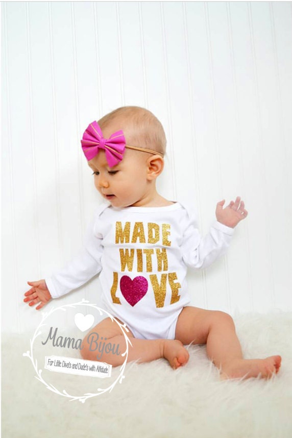 Baby Girl Clothes, Newborn Girl Clothing, New Baby Gift, Baby Shower Gift, Baby Girl Take Home Clothes, Baby Toddler Clothes, Made With Love