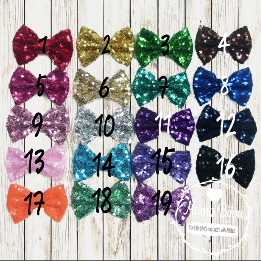 Sequin Bow Baby Headband: Wide Cotton Headband, Newborn to Toddler