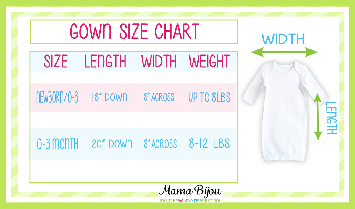 Personalized Baby Boy Coming Home Outfit: Cotton Newborn Gown & Hat