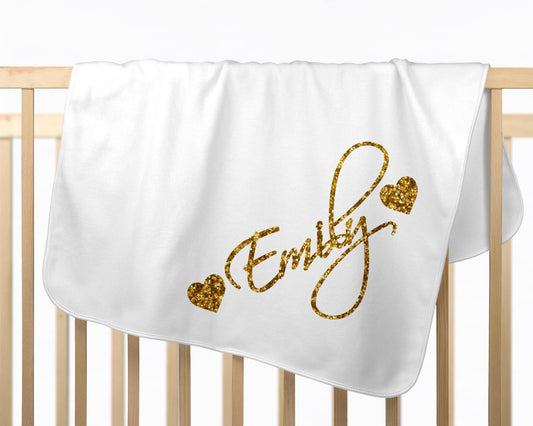 Newborn Girl Personalized Baby Blanket, Newborn Girl Take Home, Receiving Blanket, Swaddling Blanket, Baby Shower Gift, -BLANKET ONLY