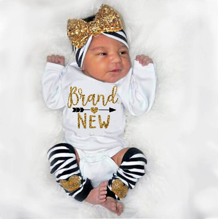 Personalized Baby Girl Blanket: Gold Glitter Name, Hearts
