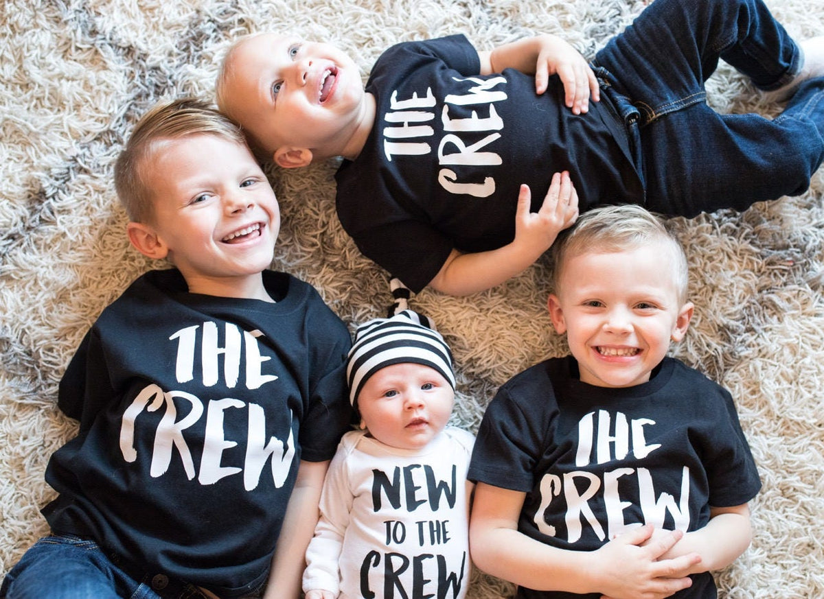 Sibling Shirts: "The Crew" Matching Family Tees, New Baby Announcement