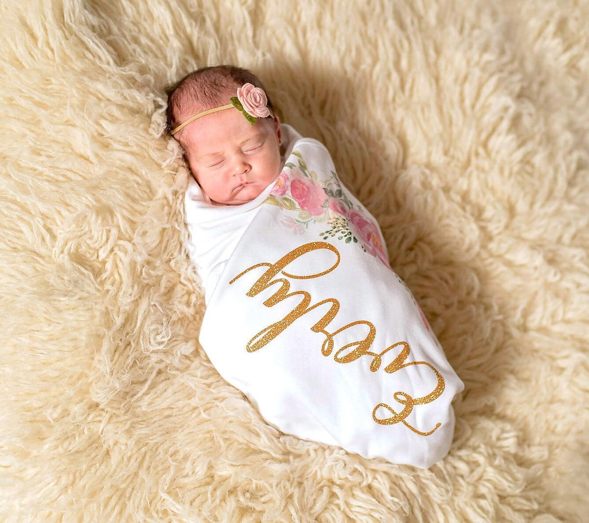 Boho Newborn Girl Outfit: Floral Bodysuit, Coming Home Outfit