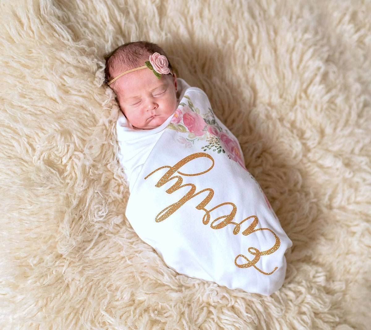 Personalized Newborn Girl Outfit: Floral Boho Baby Clothes