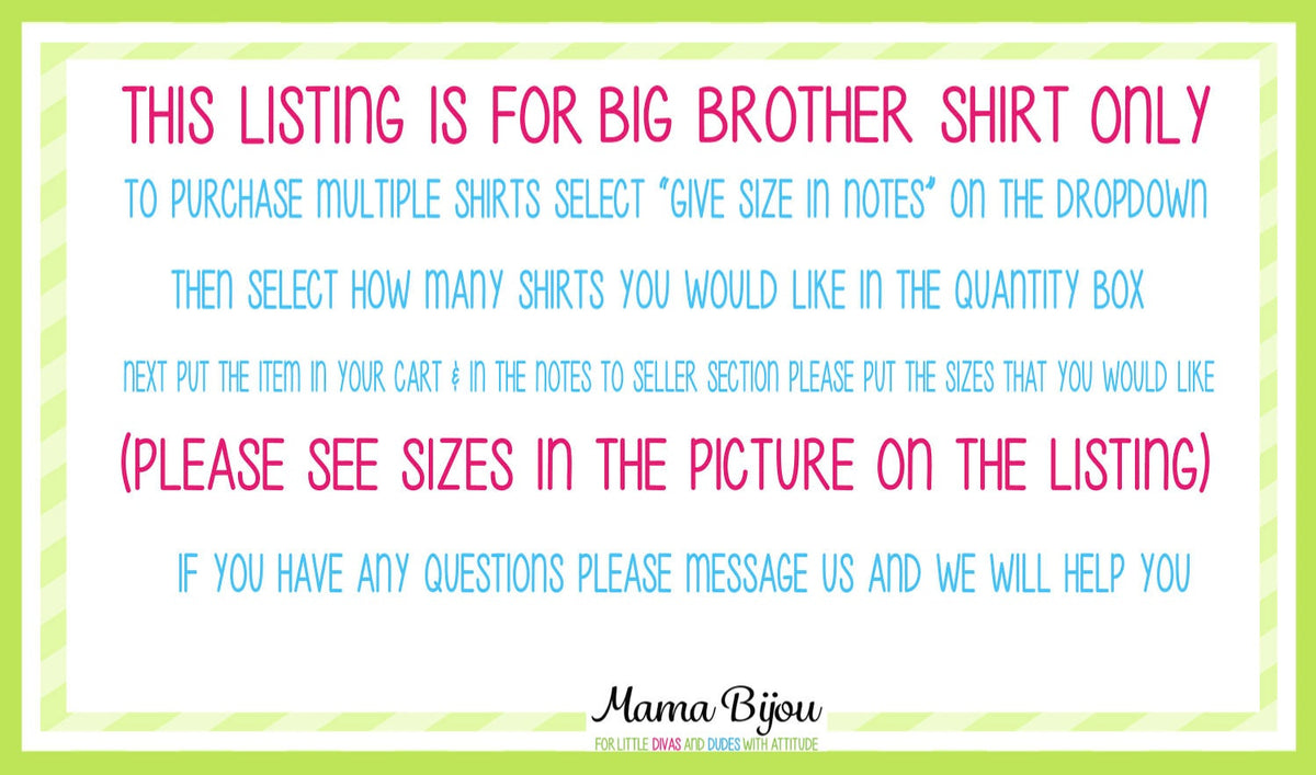 Big Brother Announcement Shirt: Personalized Family Tee