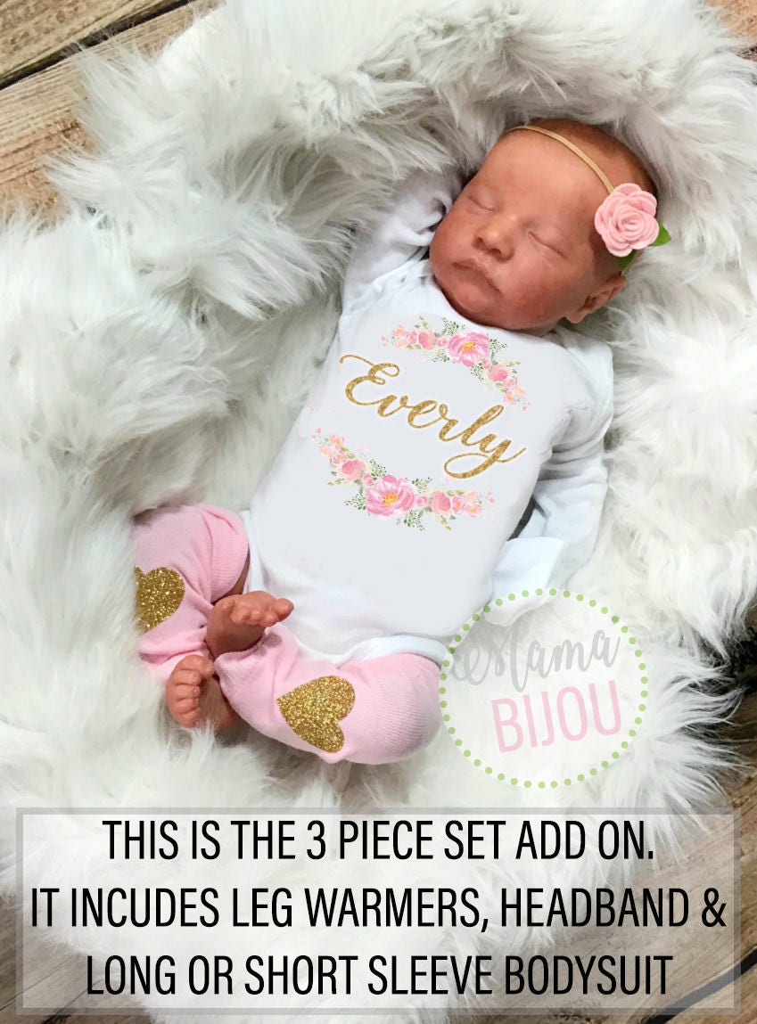 Newborn Girl Swaddle Blanket Headband Personalized Baby Blanket Receiving Blanket Floral Swaddling Blanket Boho Baby Shower Gift Girl Set