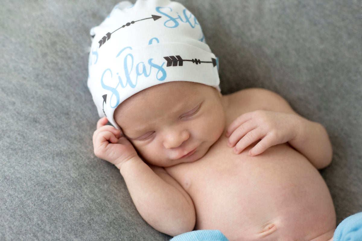 Personalized Baby Boy Blanket: Arrow Swaddling Blanket, Newborn Gift