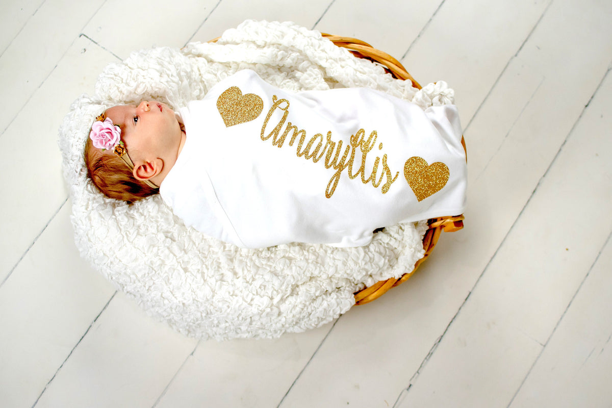 Personalized Newborn Girl Outfit: Hello World Baby Clothes, Hospital Outfit