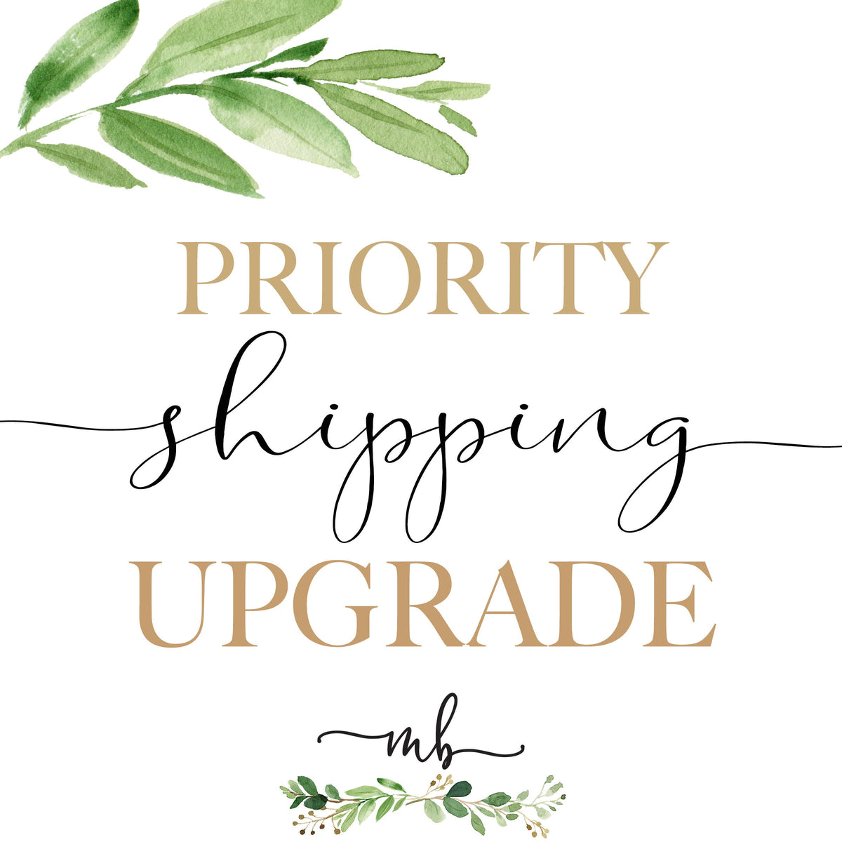 USPS Post Office Shipping Priority Ship 2-3 Business Day Upgrade From First Class - Add To Purchase