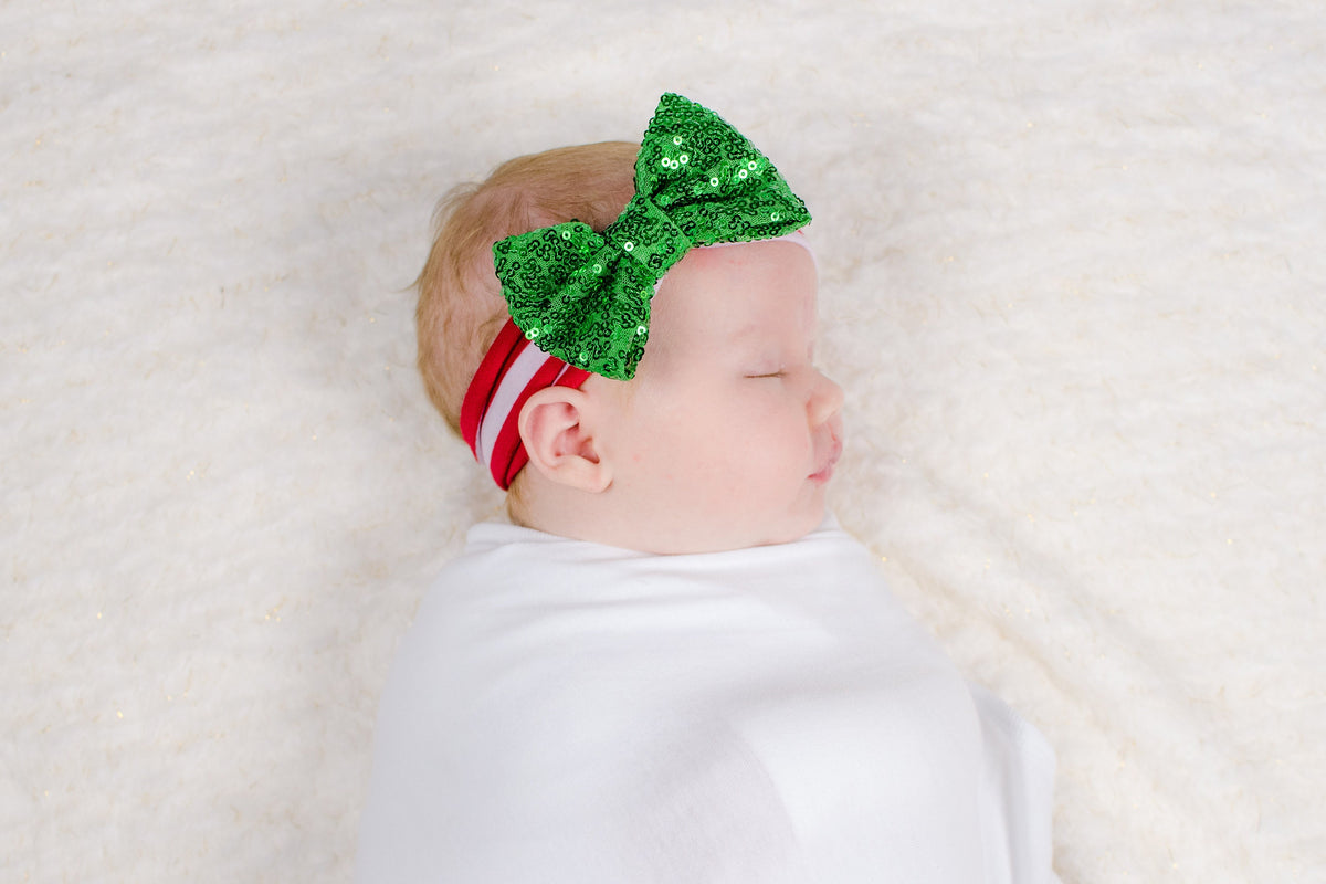 Newborn Girl Christmas Outfit: "Hello World" Red Gown