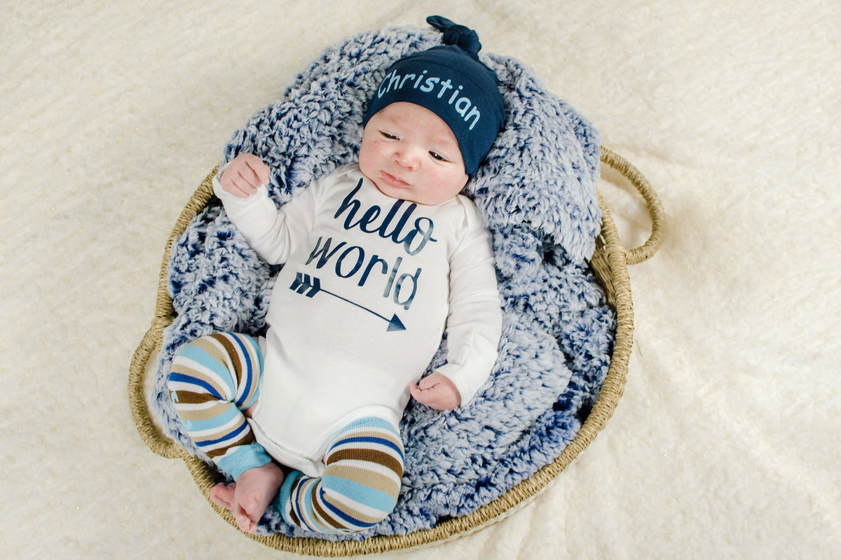 Baby Boy Coming Home Outfit, Newborn Boy Coming Outfit, Baby Boy Take Home Outfit, Baby Boy Hello World Outfit, Baby Boy Gift, Baby Shower