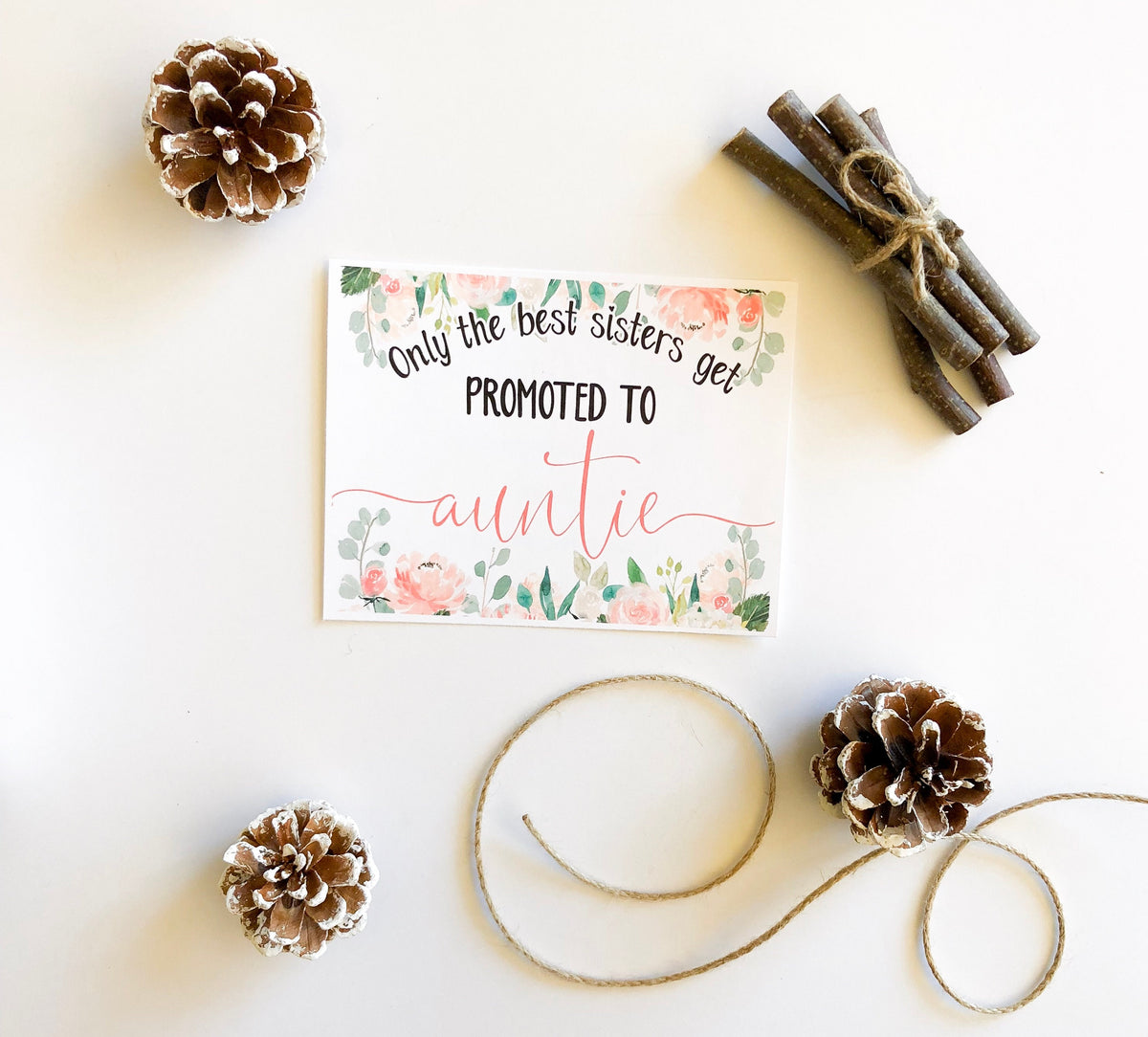 Pregnancy Announcement Gift Box: Auntie Reveal Bodysuit