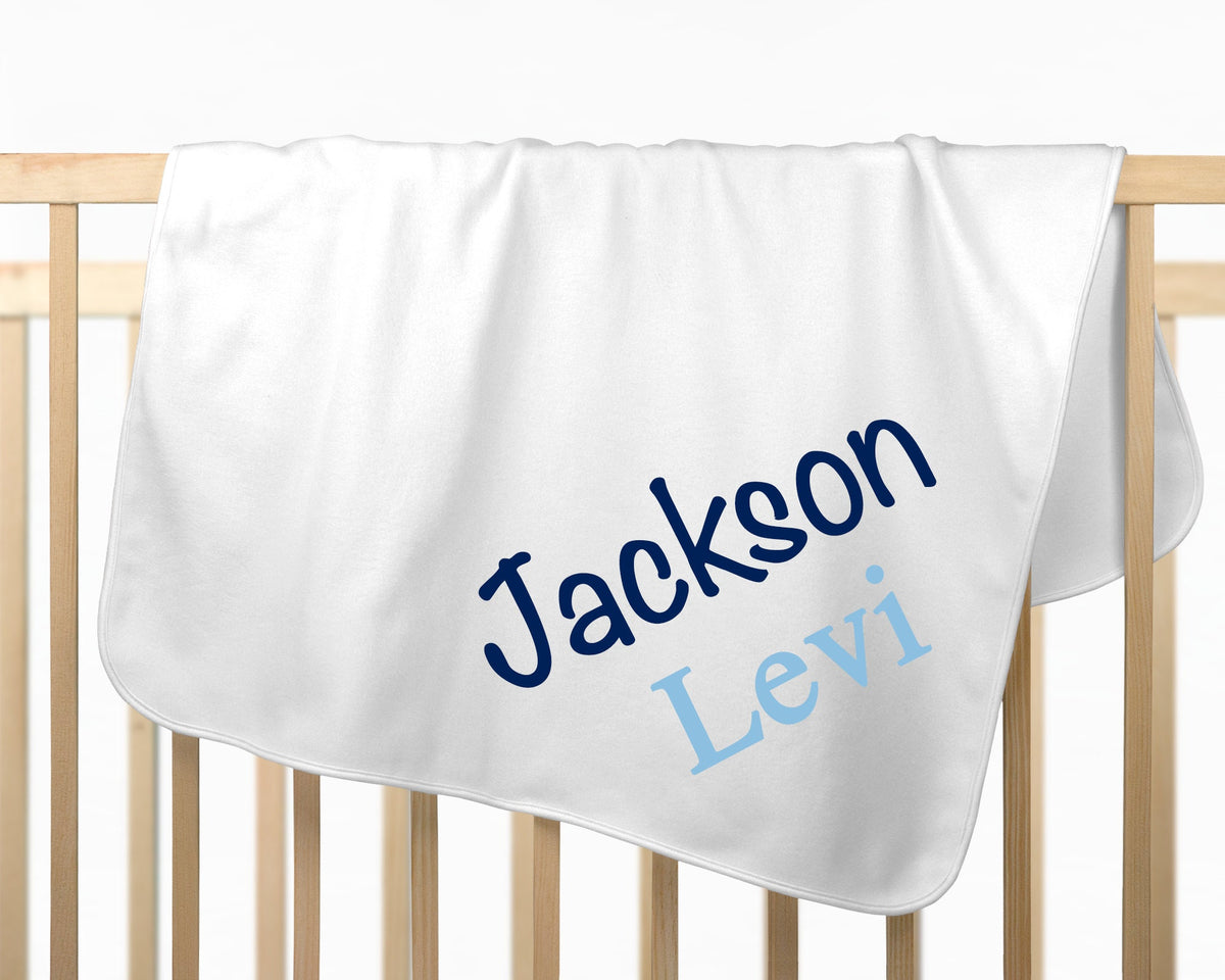 Personalized Newborn Boy Knotted Gown: Navy Baby Coming Home Outfit