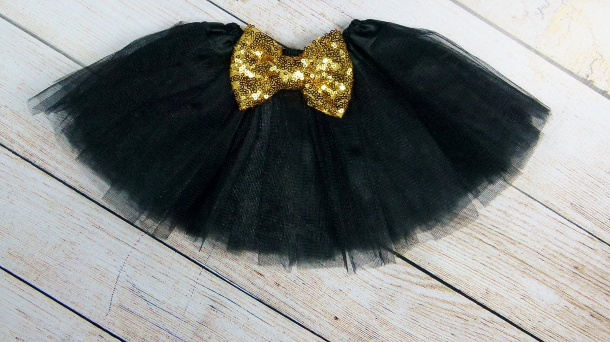 Crawl Walk Dance Baby Bodysuit: Black & Gold, Leg Warmers, Headband