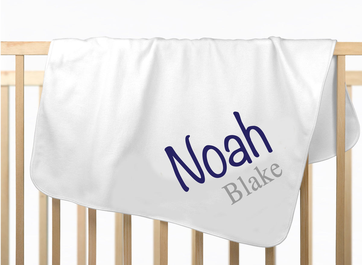 Personalized Baby Boy Coming Home Outfit: Knotted Gown & Hat