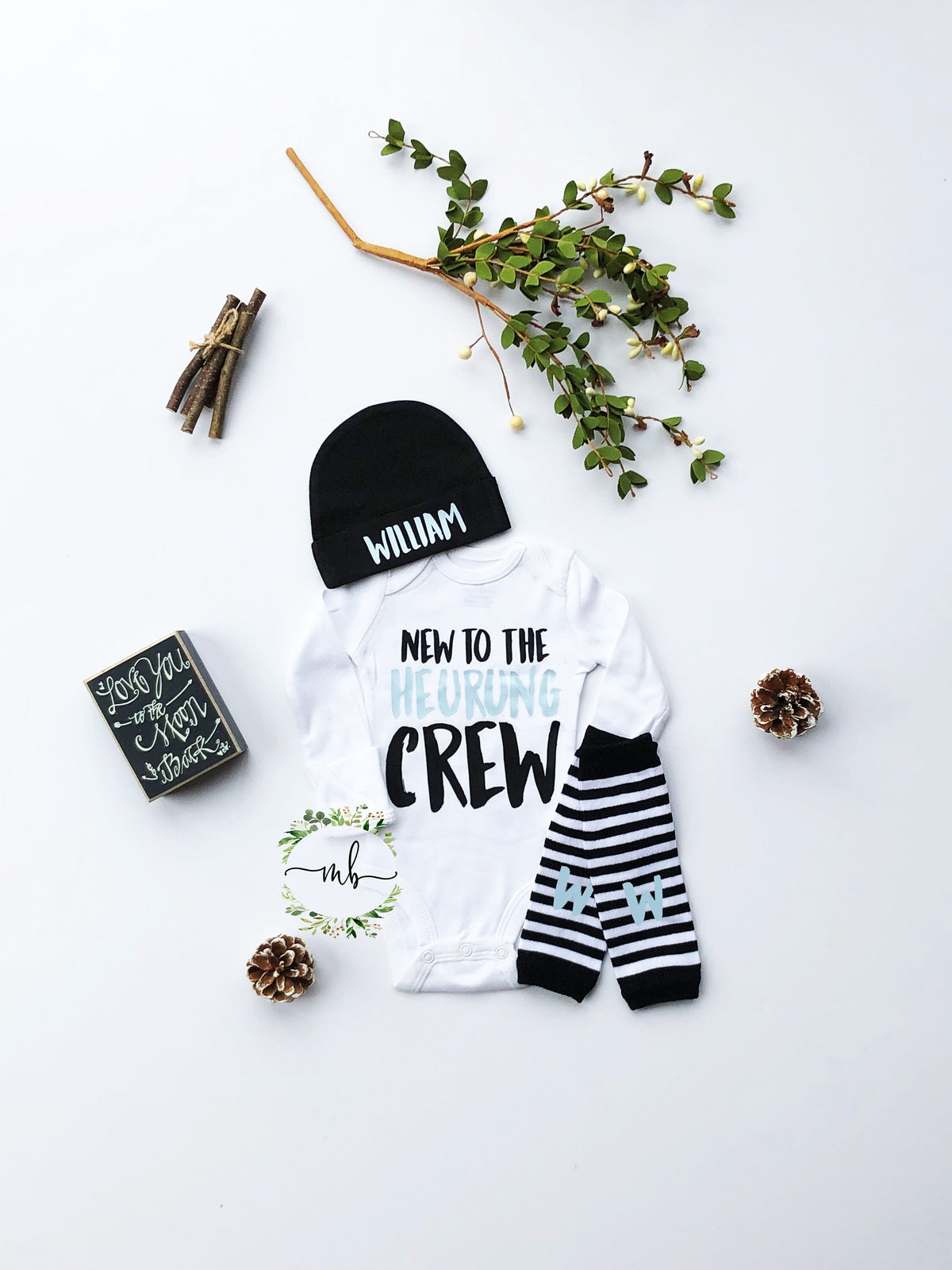Personalized Baby Announcement Outfit: "New to the Crew" Sibling Shirt