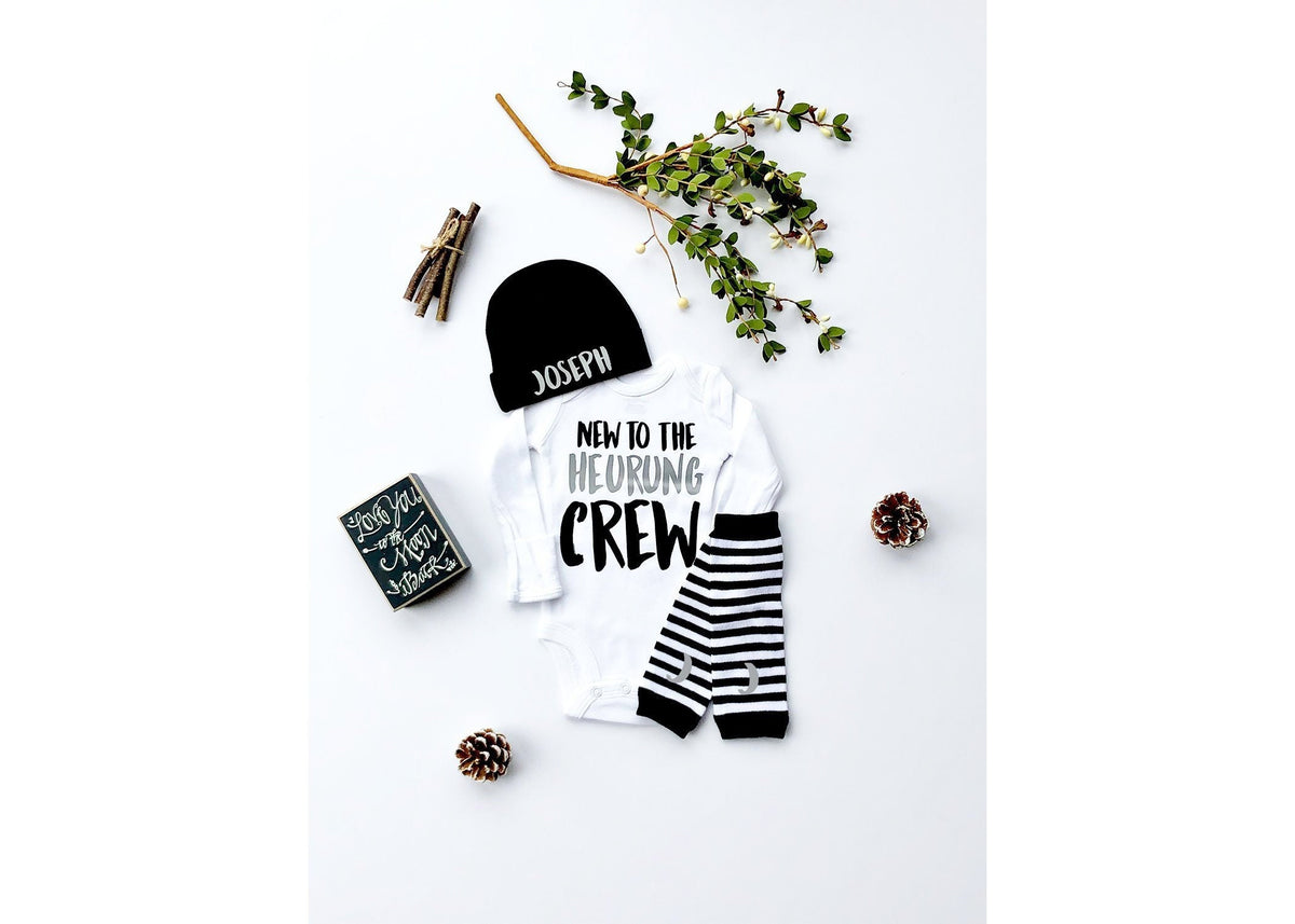Personalized Baby Announcement Outfit: New to the Crew Sibling Shirt