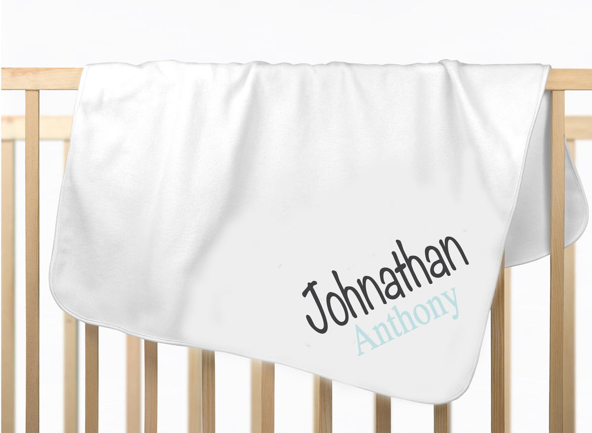 Personalized Newborn Knotted Gown and Hat Set: Baby Boy Coming Home Outfit