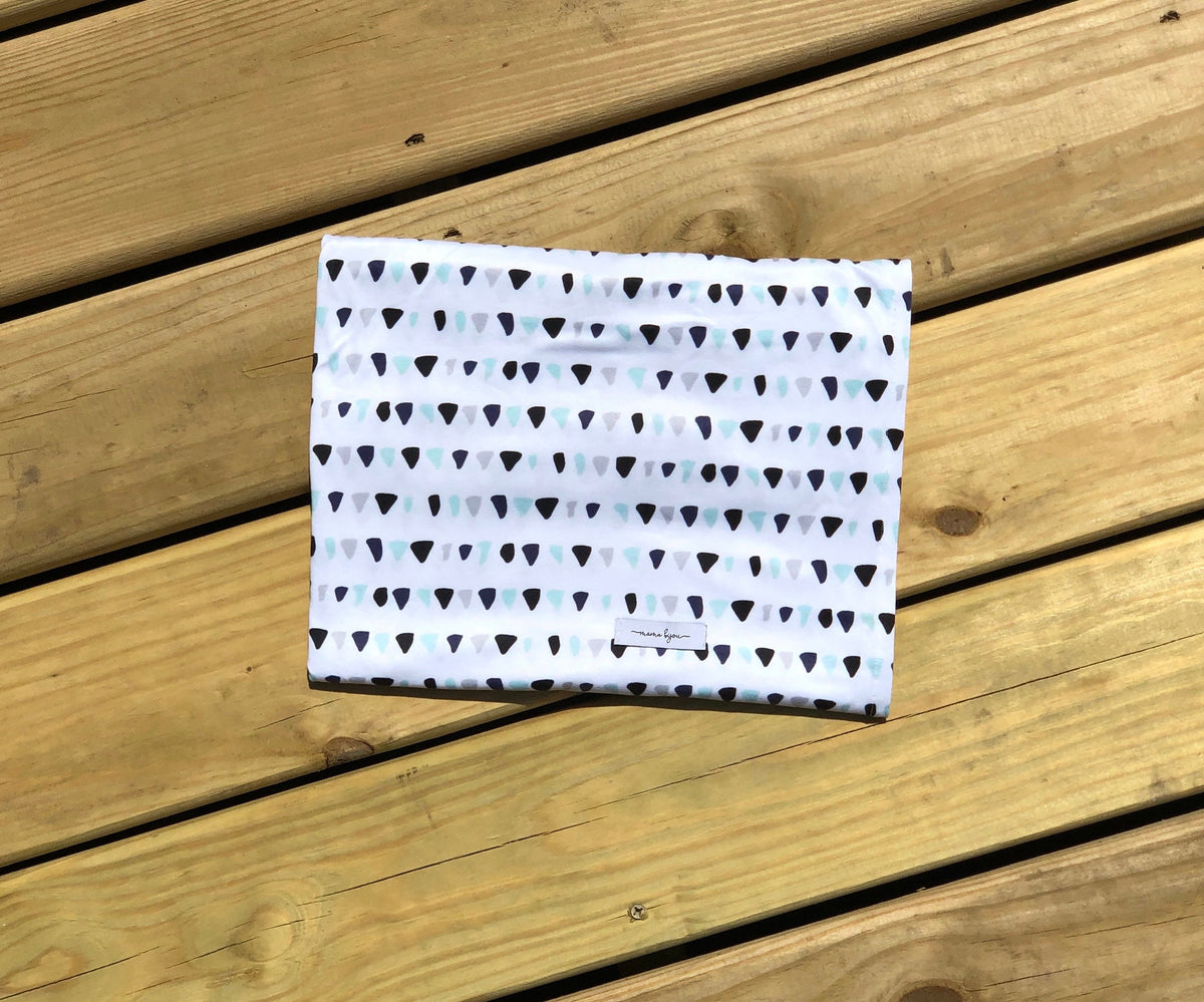 Personalized Baby Boy Knotted Gown Set: Swaddle Blanket & Hat