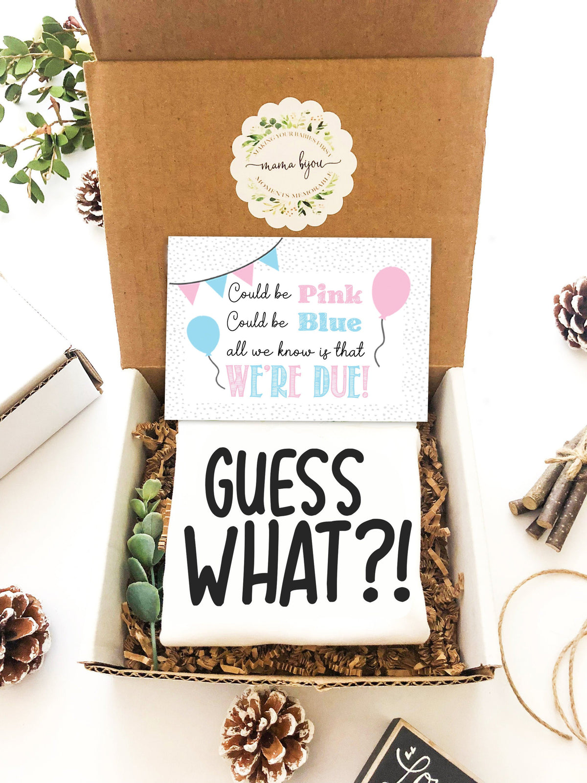 Guess What? Pregnancy Announcement Gift Box