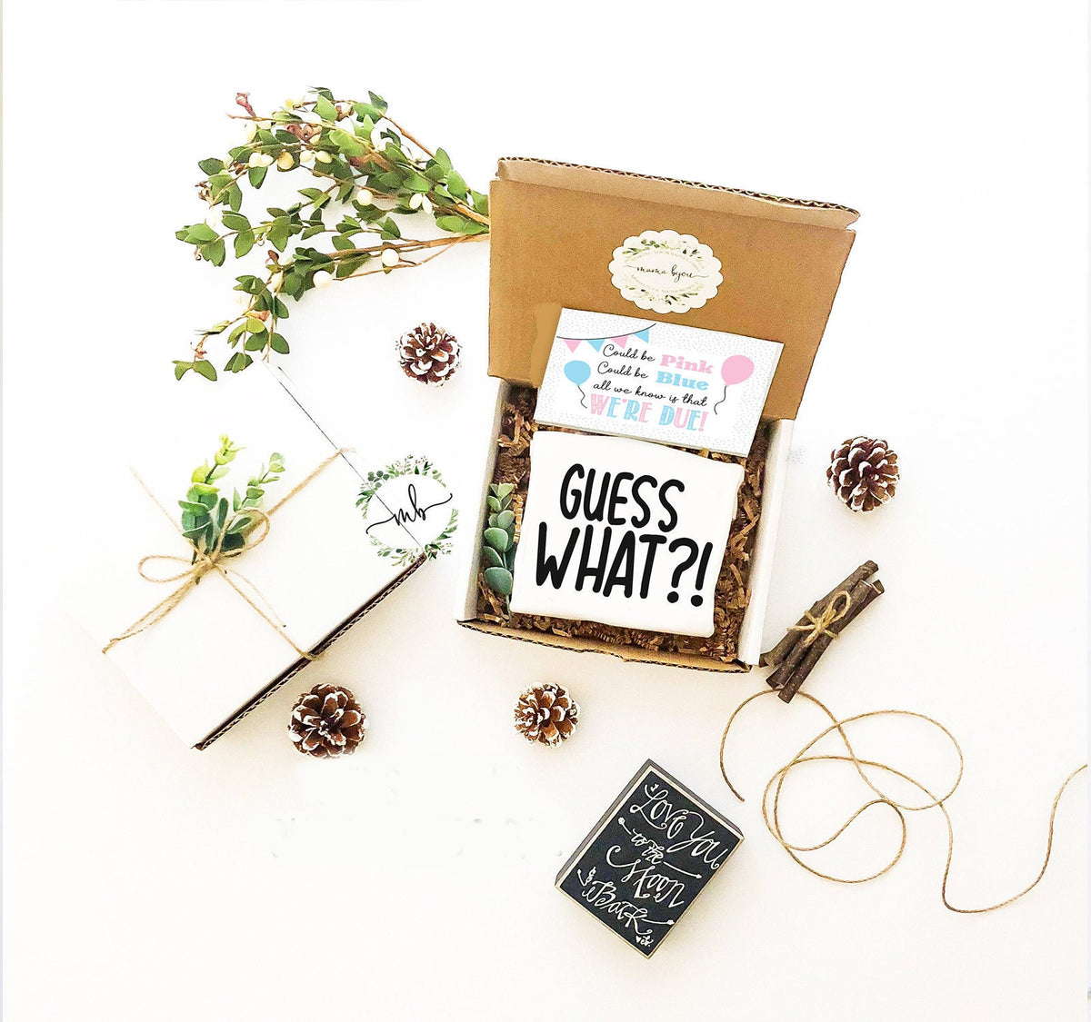 Guess What? Pregnancy Announcement Gift Box