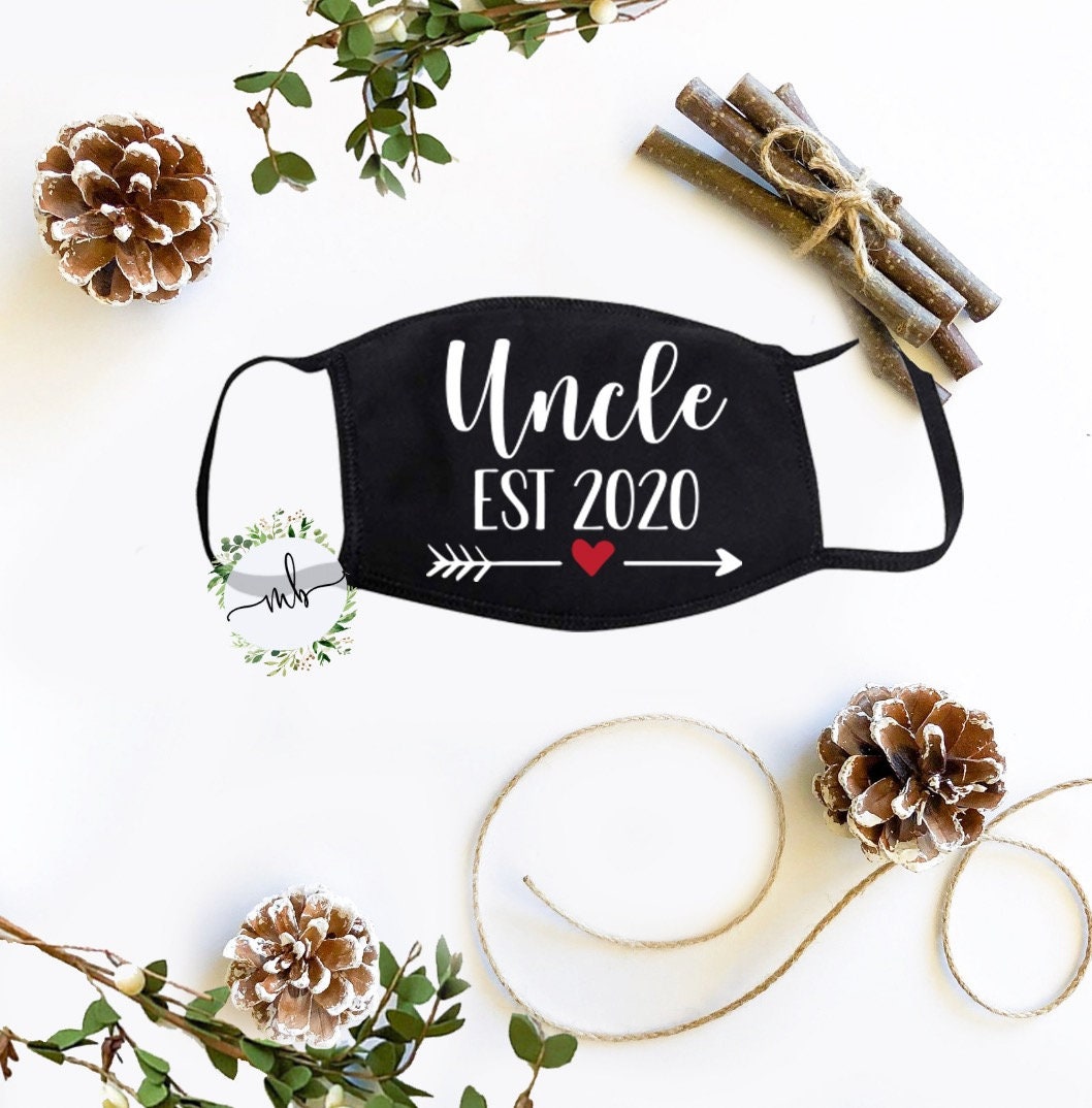 Aunt/Uncle Established Face Mask: Pregnancy Announcement