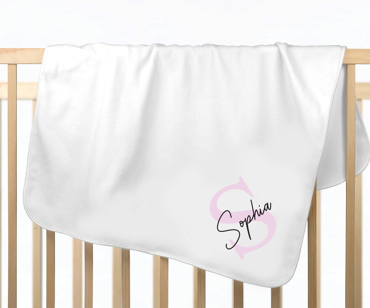 Personalized Newborn Girl Romper: Light Pink Cotton Coming Home Outfit