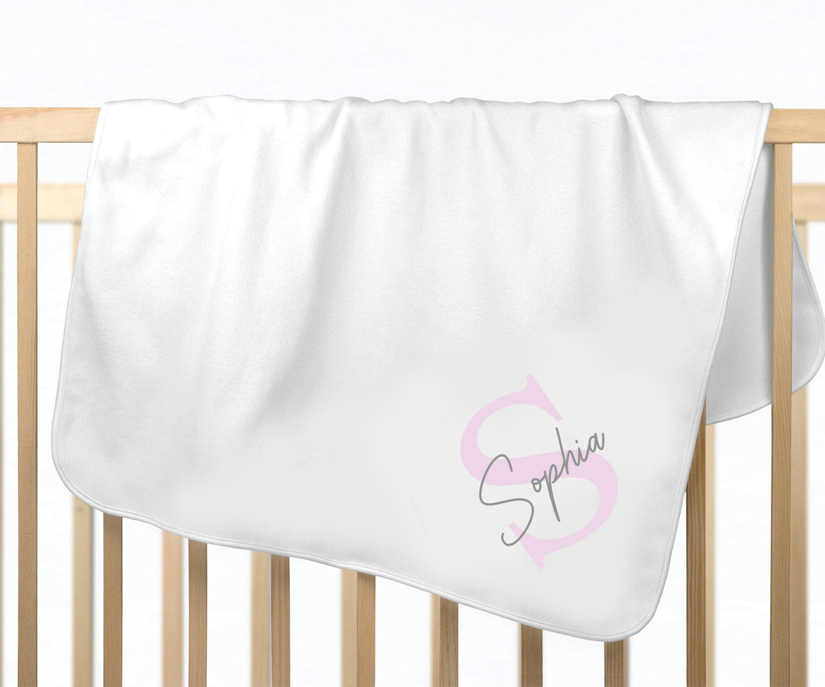 Personalized Newborn Girl Romper: Light Pink Cotton Coming Home Outfit