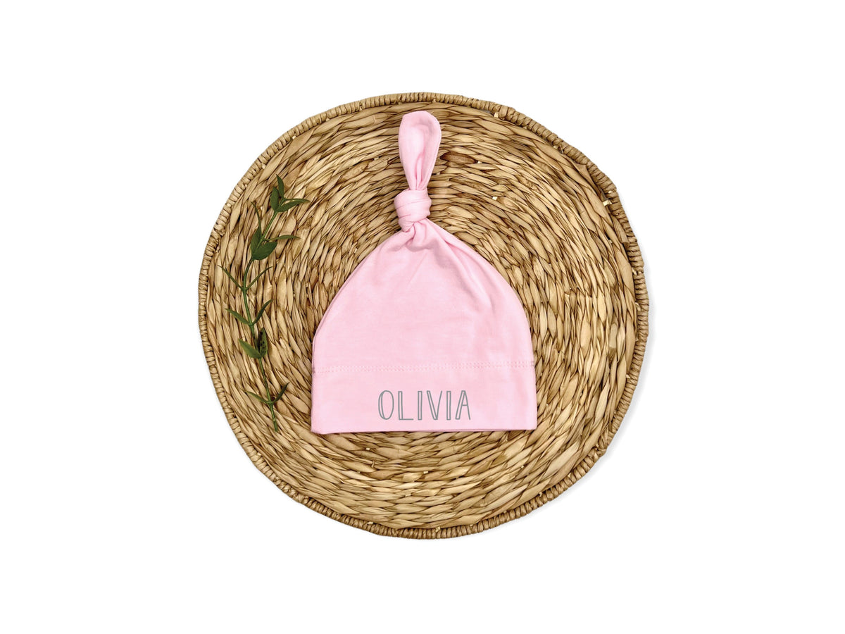 Personalized Baby Girl Coming Home Outfit: Pink Romper & Headband Set