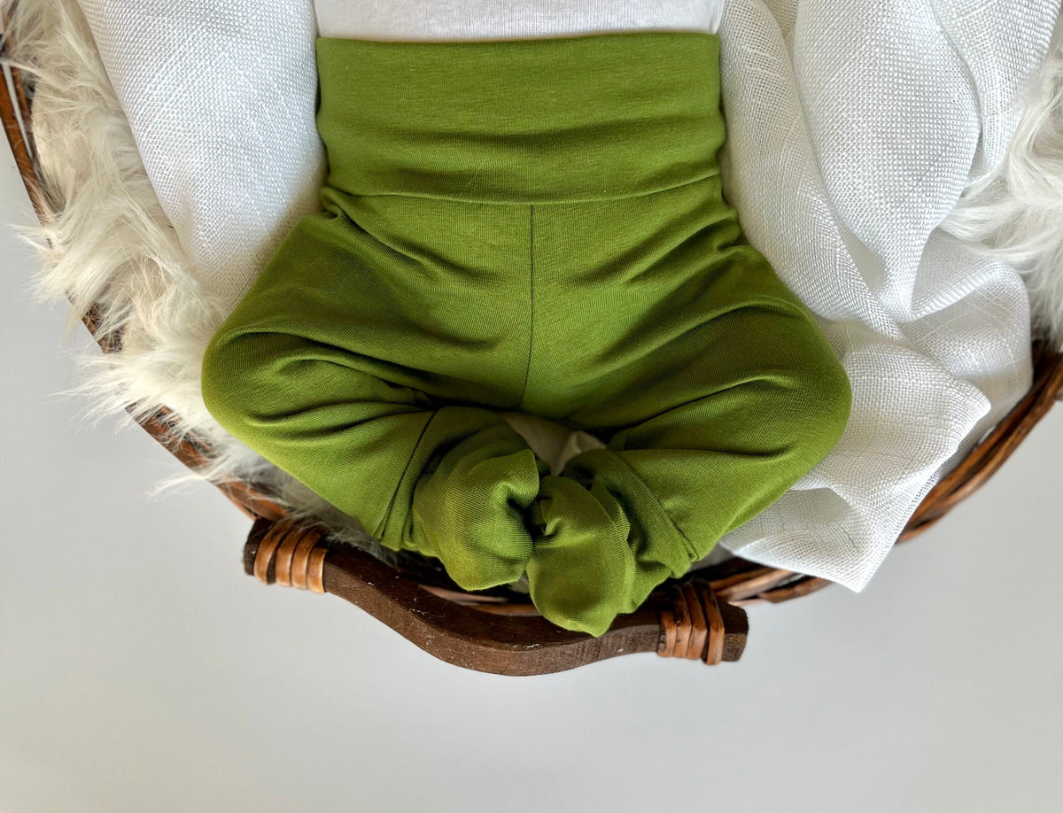 Olive Green Baby Romper Gift Set: Personalized Newborn Outfit