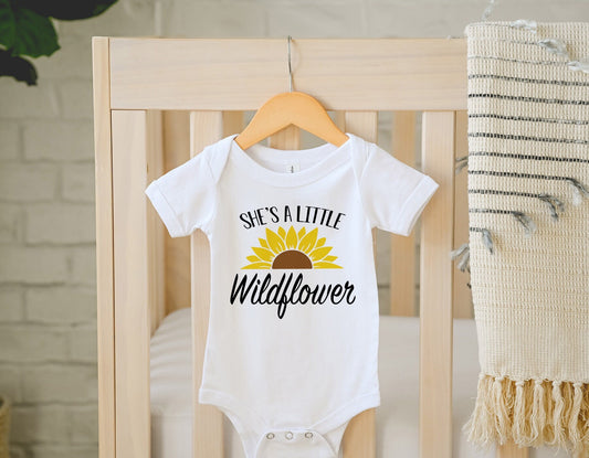 Wildflower Baby Bodysuit: Boho Baby Clothes