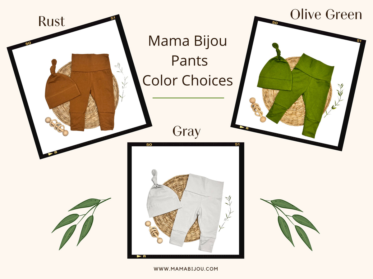 Personalized Newborn Take Home Outfit: Gender Neutral Bodysuit, Pants & Hat Set