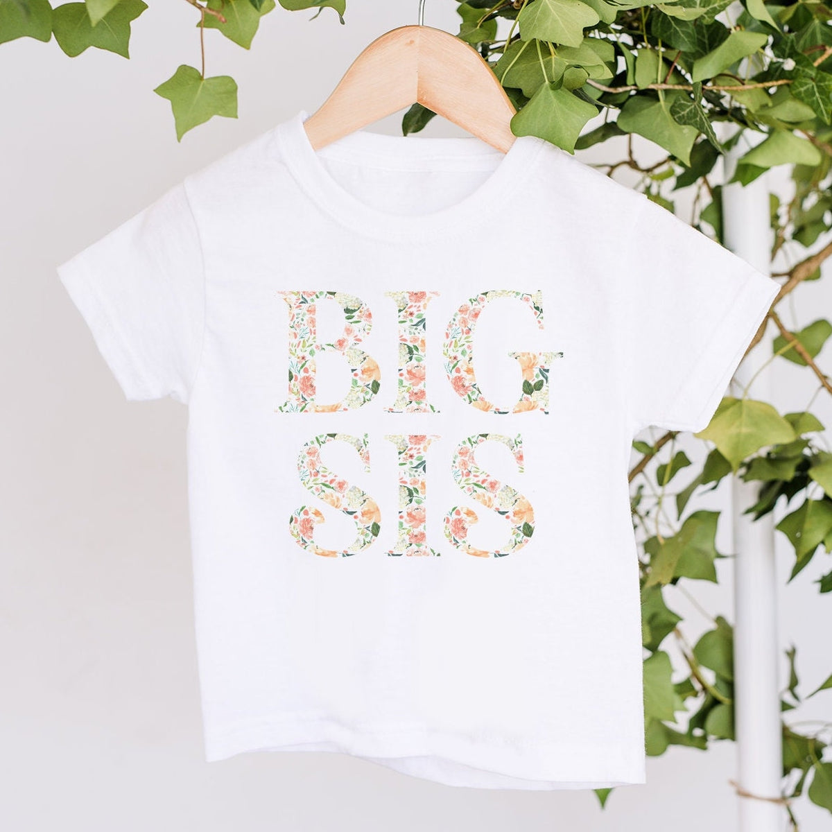 Big Sister Floral Shirt: New Baby Announcement Outfit