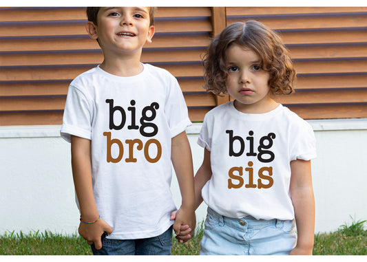 Big Bro Big Sis Shirts: Modern Sibling Announcement