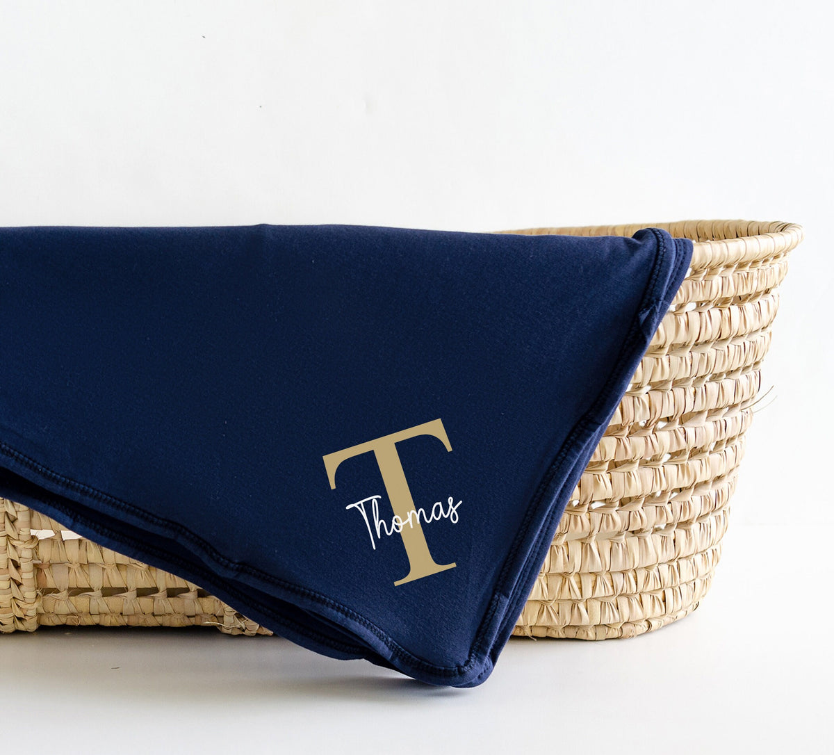 Personalized Newborn Boy Romper Set: Navy Cotton Coming Home Outfit