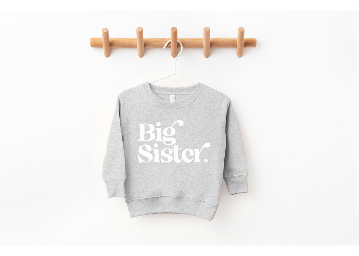Big Brother/Sister Toddler Sweatshirt: Retro Sibling Announcement