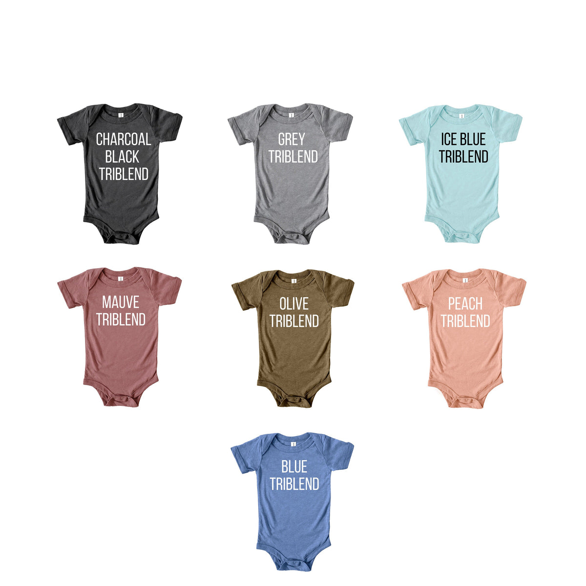 Sibling Matching Shirt Set: Triblend Baby Bodysuit & Toddler Tee