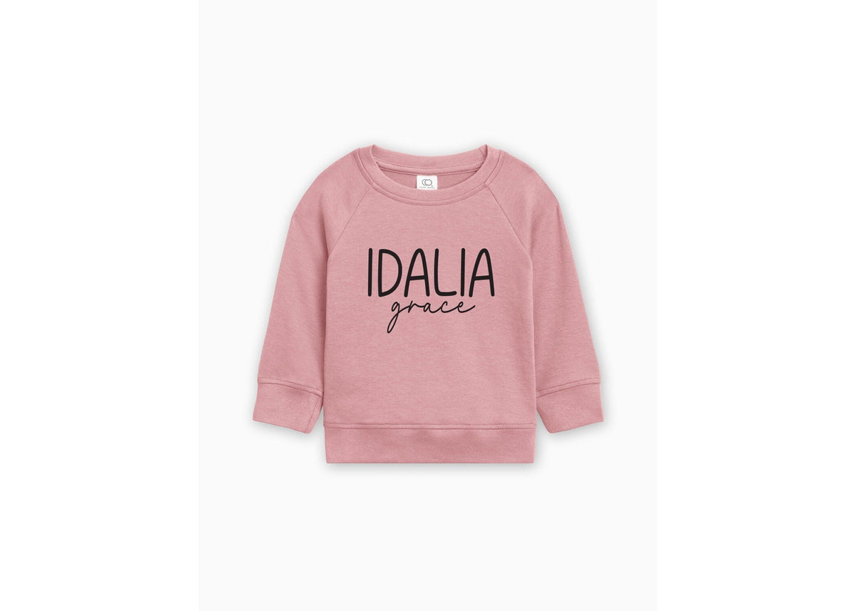 Personalized Organic Cotton Baby Sweatshirt: Custom Name Pullover