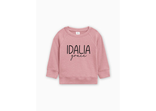 Personalized Organic Cotton Baby Sweatshirt: Custom Name Pullover