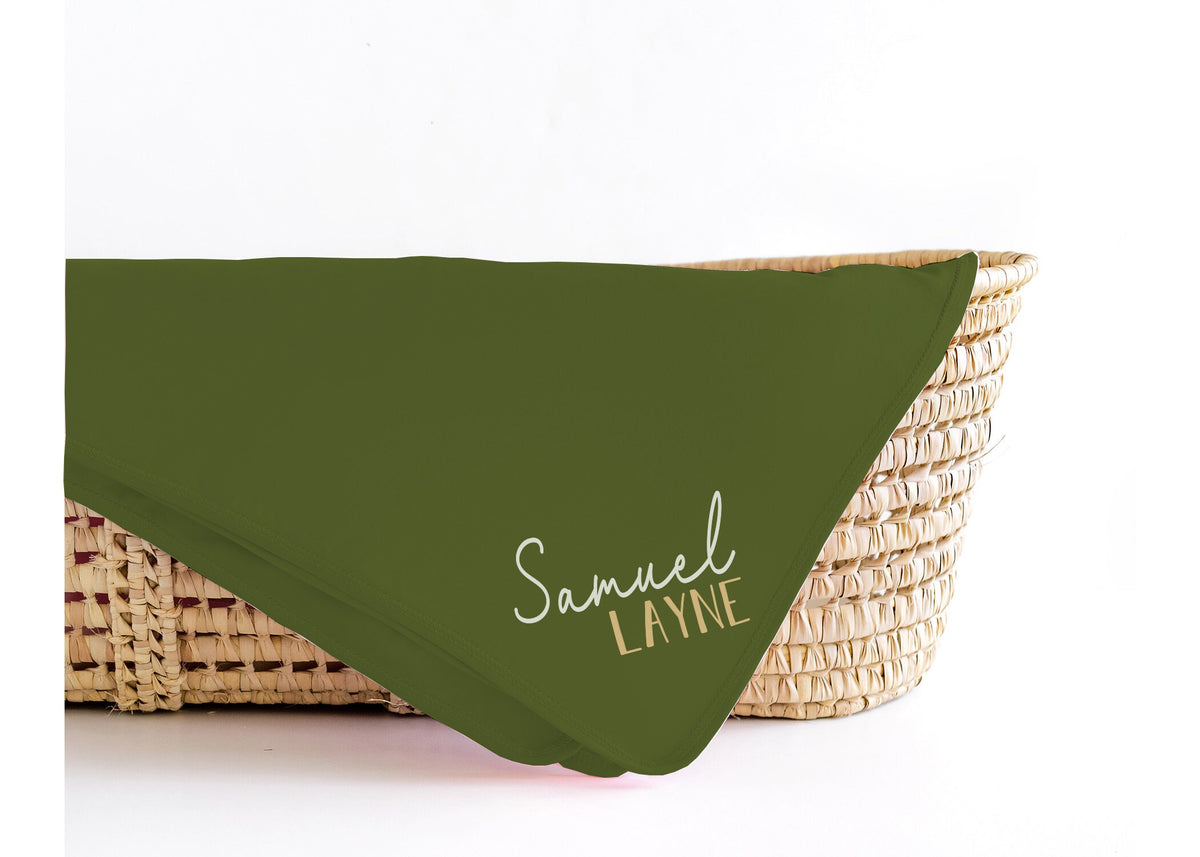 Personalized Olive Baby Romper and Hat Set: Newborn Coming Home Outfit