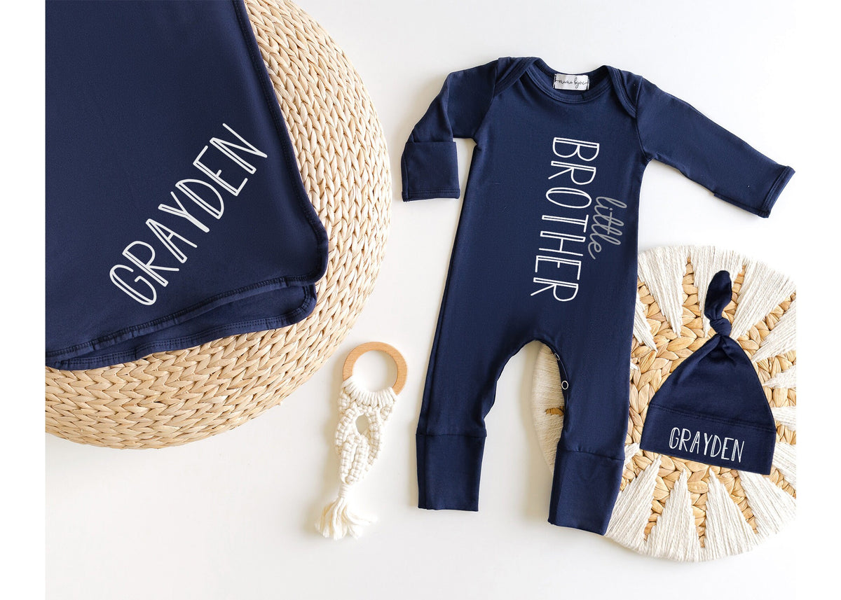 Big Brother Shirt: Navy Sibling Outfit, Baby Announcement