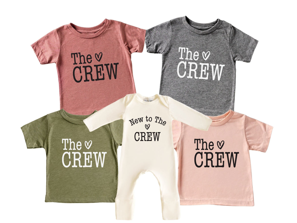 Matching Family 'The Crew' Shirts: Triblend Sibling Outfits