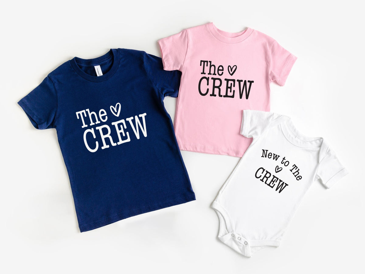 Matching Family 'The Crew' Shirts: Triblend Sibling Outfits